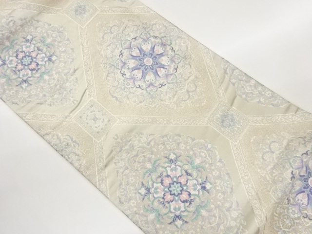 JAPANESE FUKURO OBI / WOVEN FLOWER SHOKKO PATTERN